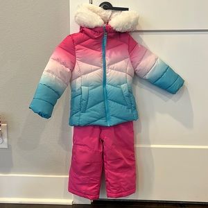 Toddler girls snow bib and coat